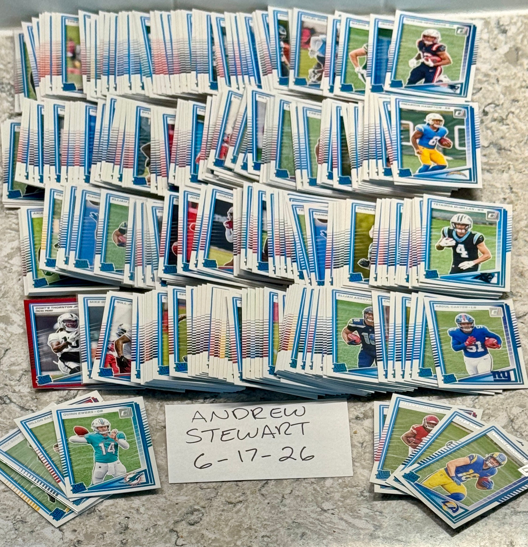 250+ 2025 Donruss Rated Rookies Lot